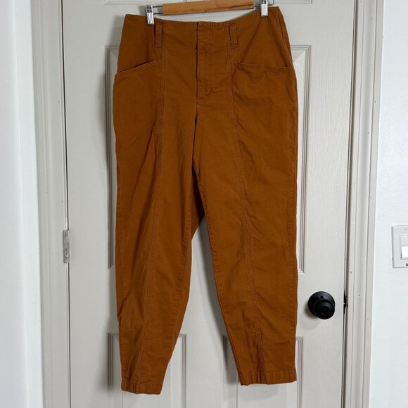 A New Day Pants Womens 12 Orange Straight Leg Indie Chic Boho Casual - Picture 1 of 14